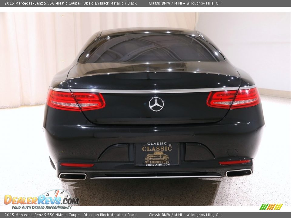 2015 Mercedes-Benz S 550 4Matic Coupe Obsidian Black Metallic / Black Photo #24