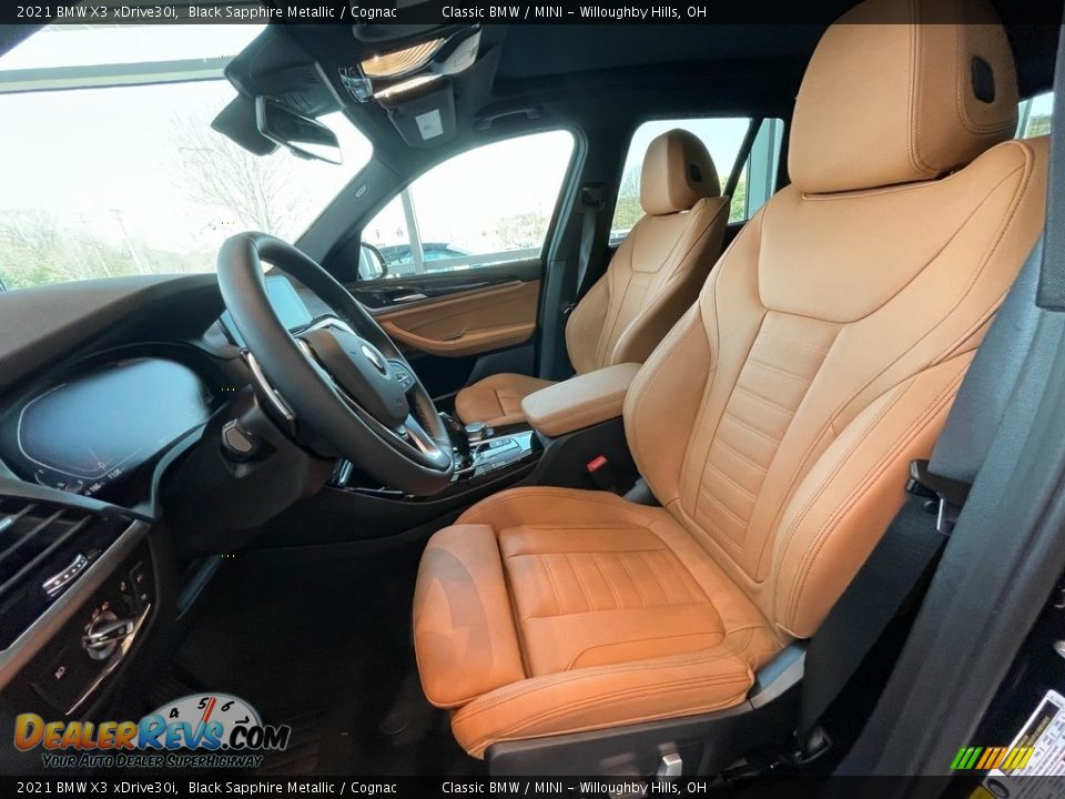2021 BMW X3 xDrive30i Black Sapphire Metallic / Cognac Photo #4