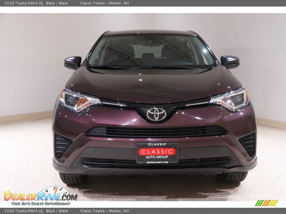 2018 Toyota RAV4 LE Black / Black Photo #2