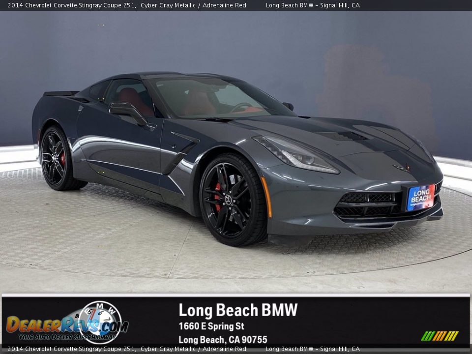 2014 Chevrolet Corvette Stingray Coupe Z51 Cyber Gray Metallic / Adrenaline Red Photo #1