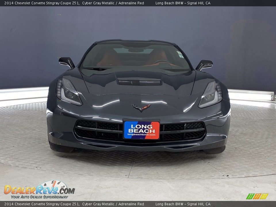 2014 Chevrolet Corvette Stingray Coupe Z51 Cyber Gray Metallic / Adrenaline Red Photo #2