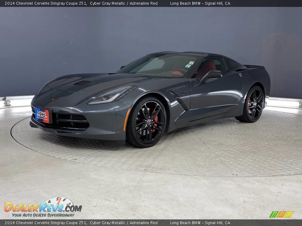 2014 Chevrolet Corvette Stingray Coupe Z51 Cyber Gray Metallic / Adrenaline Red Photo #3