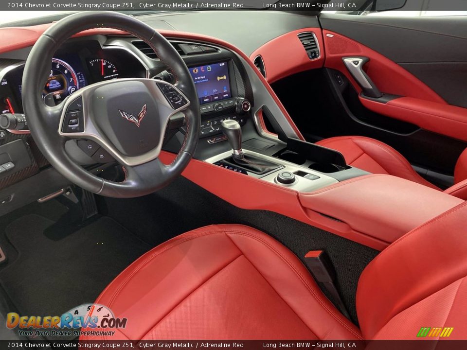 2014 Chevrolet Corvette Stingray Coupe Z51 Cyber Gray Metallic / Adrenaline Red Photo #15