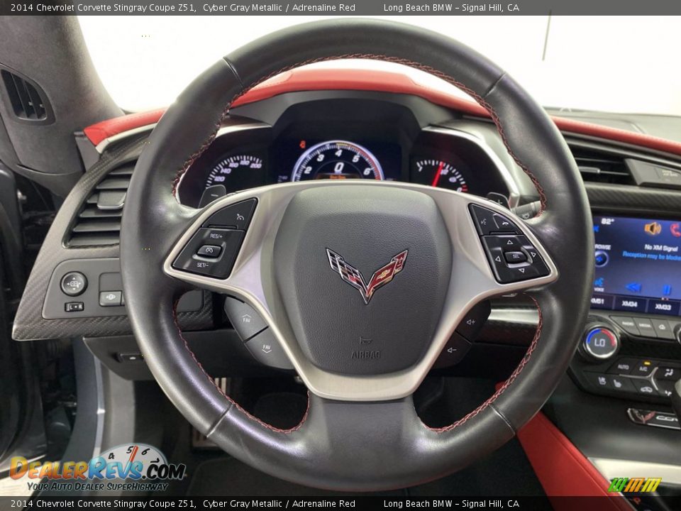 2014 Chevrolet Corvette Stingray Coupe Z51 Cyber Gray Metallic / Adrenaline Red Photo #17
