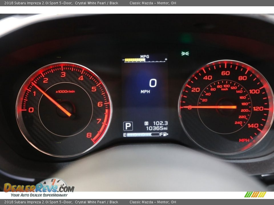 2018 Subaru Impreza 2.0i Sport 5-Door Crystal White Pearl / Black Photo #8