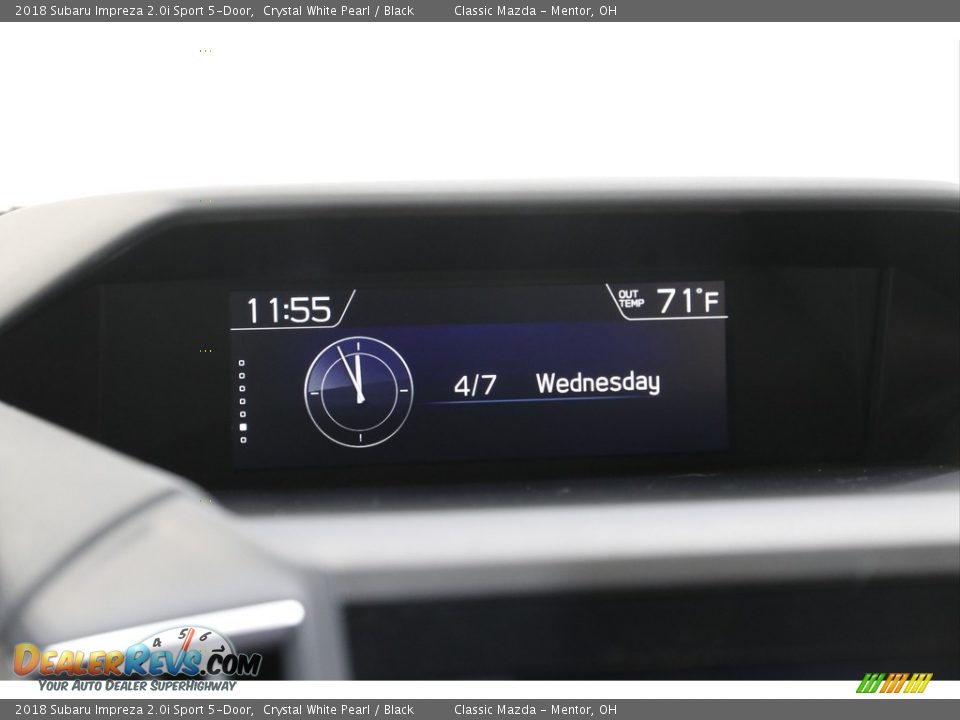 2018 Subaru Impreza 2.0i Sport 5-Door Crystal White Pearl / Black Photo #10