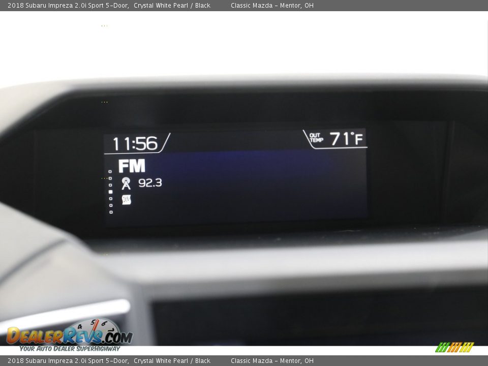 2018 Subaru Impreza 2.0i Sport 5-Door Crystal White Pearl / Black Photo #14