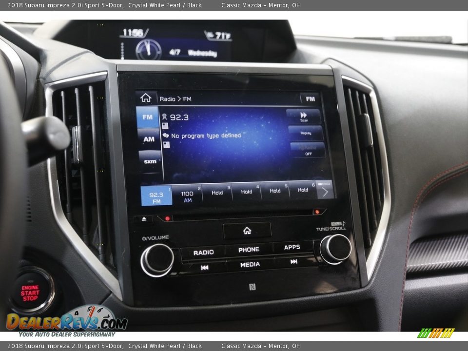 2018 Subaru Impreza 2.0i Sport 5-Door Crystal White Pearl / Black Photo #16