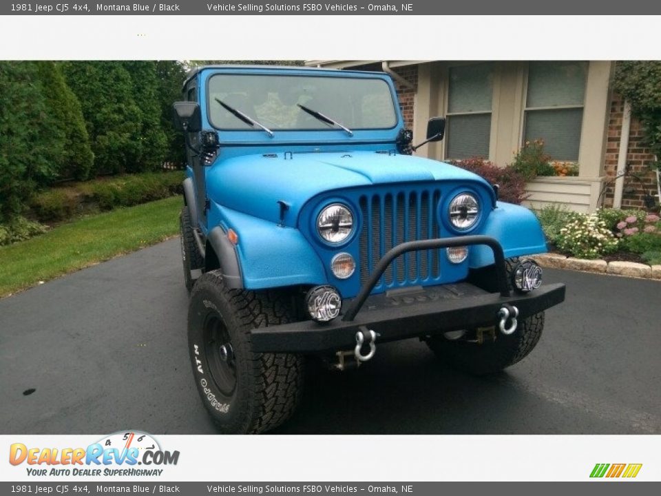 1981 Jeep CJ5 4x4 Montana Blue / Black Photo #8