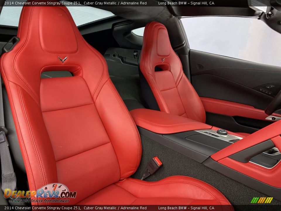 2014 Chevrolet Corvette Stingray Coupe Z51 Cyber Gray Metallic / Adrenaline Red Photo #31