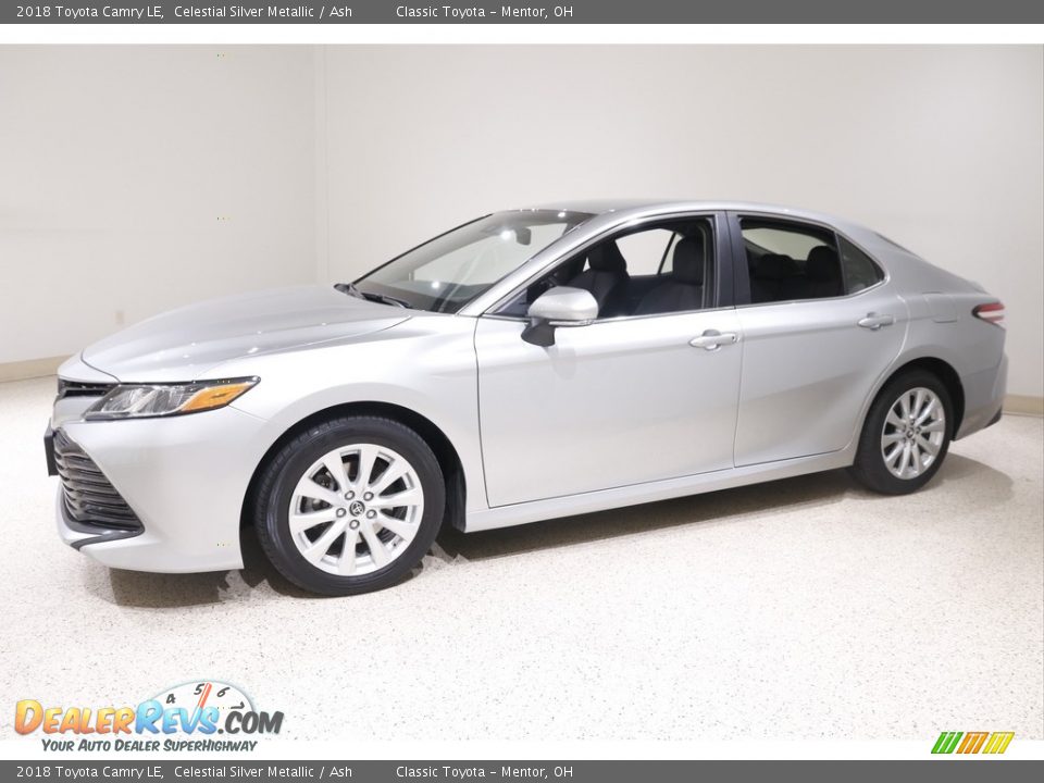 2018 Toyota Camry LE Celestial Silver Metallic / Ash Photo #3