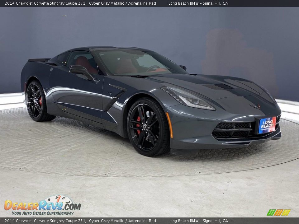 2014 Chevrolet Corvette Stingray Coupe Z51 Cyber Gray Metallic / Adrenaline Red Photo #35