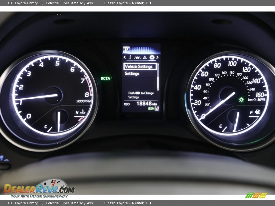 2018 Toyota Camry LE Celestial Silver Metallic / Ash Photo #8