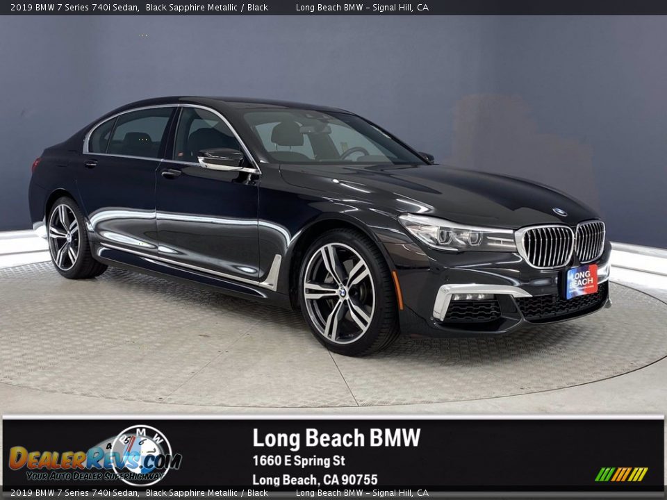 2019 BMW 7 Series 740i Sedan Black Sapphire Metallic / Black Photo #1