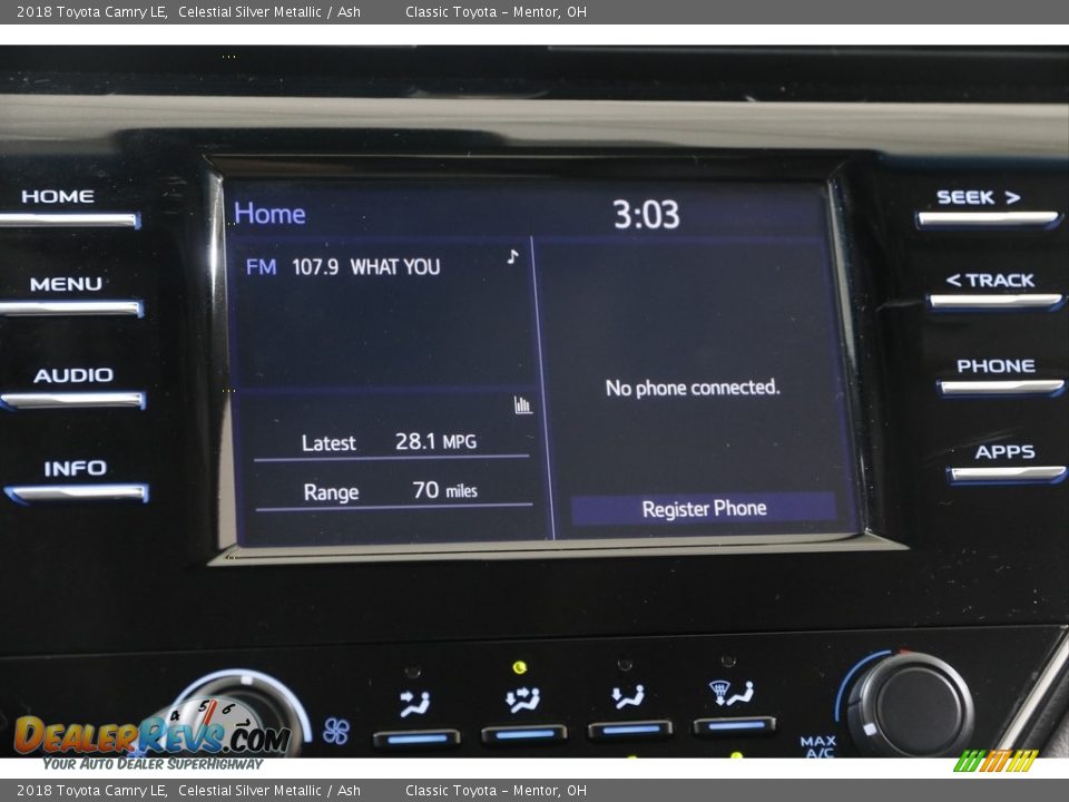 2018 Toyota Camry LE Celestial Silver Metallic / Ash Photo #10