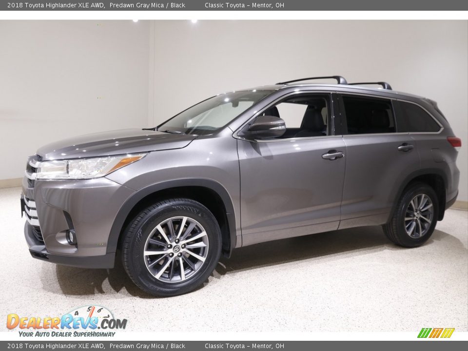 2018 Toyota Highlander XLE AWD Predawn Gray Mica / Black Photo #3