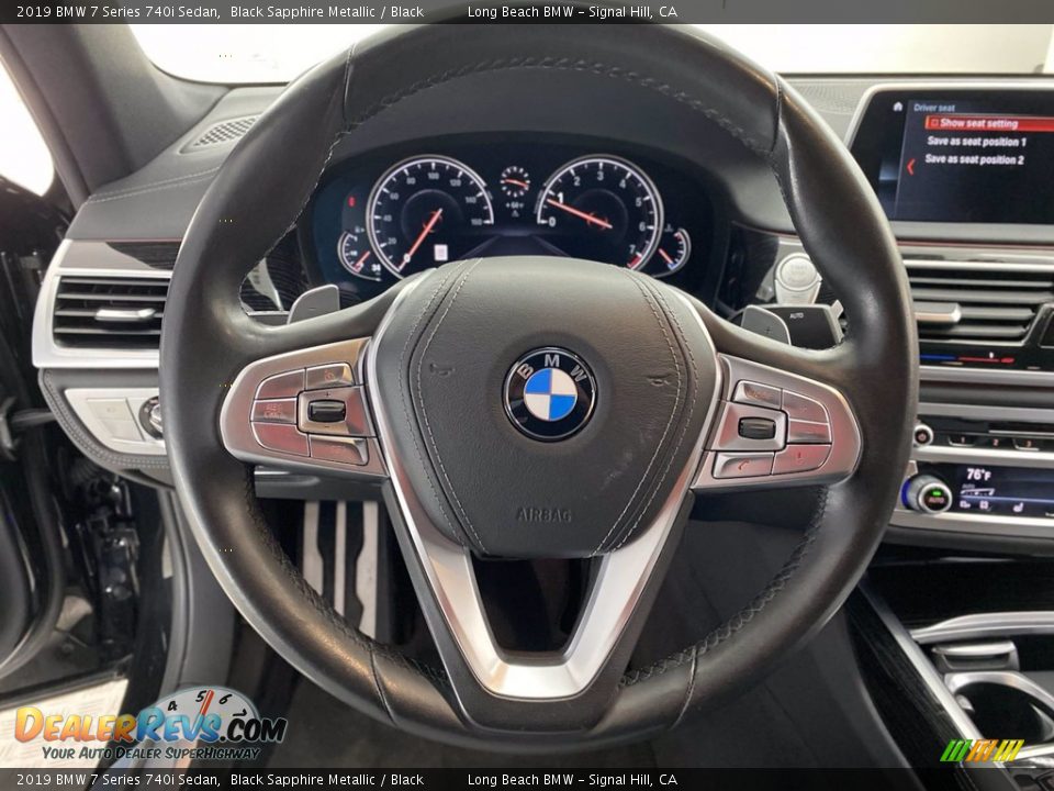 2019 BMW 7 Series 740i Sedan Black Sapphire Metallic / Black Photo #18