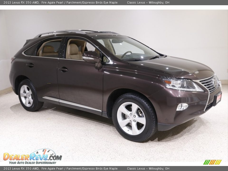 2013 Lexus RX 350 AWD Fire Agate Pearl / Parchment/Espresso Birds Eye Maple Photo #1