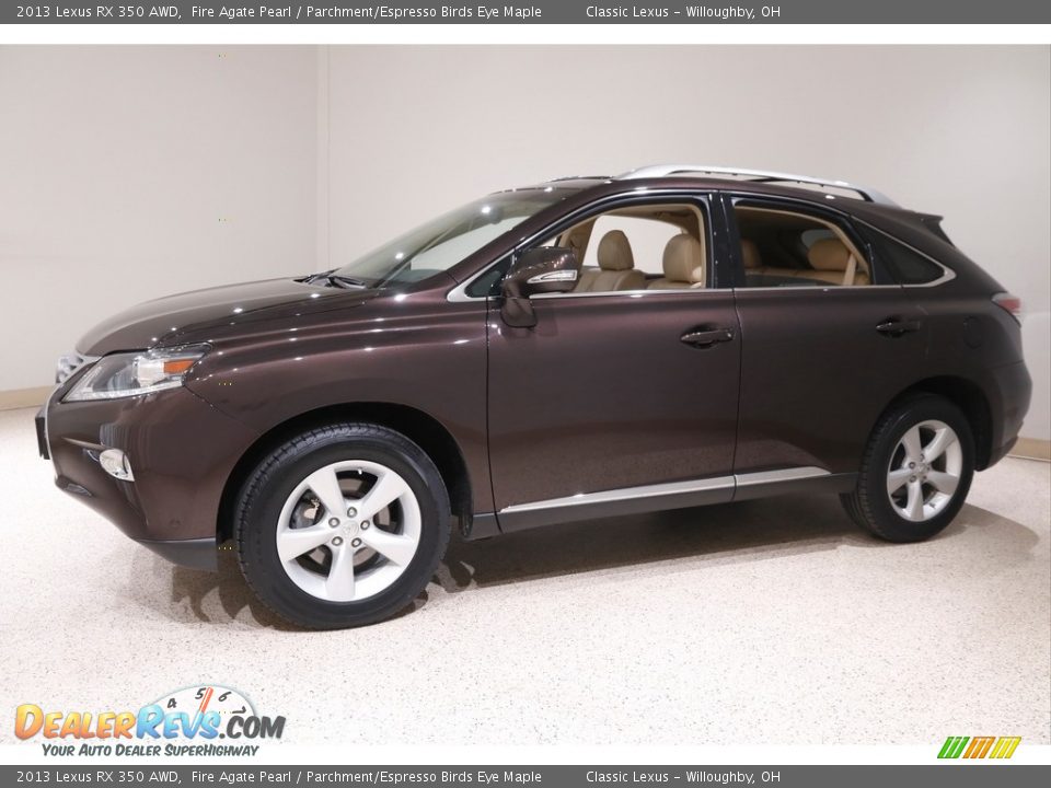 2013 Lexus RX 350 AWD Fire Agate Pearl / Parchment/Espresso Birds Eye Maple Photo #3