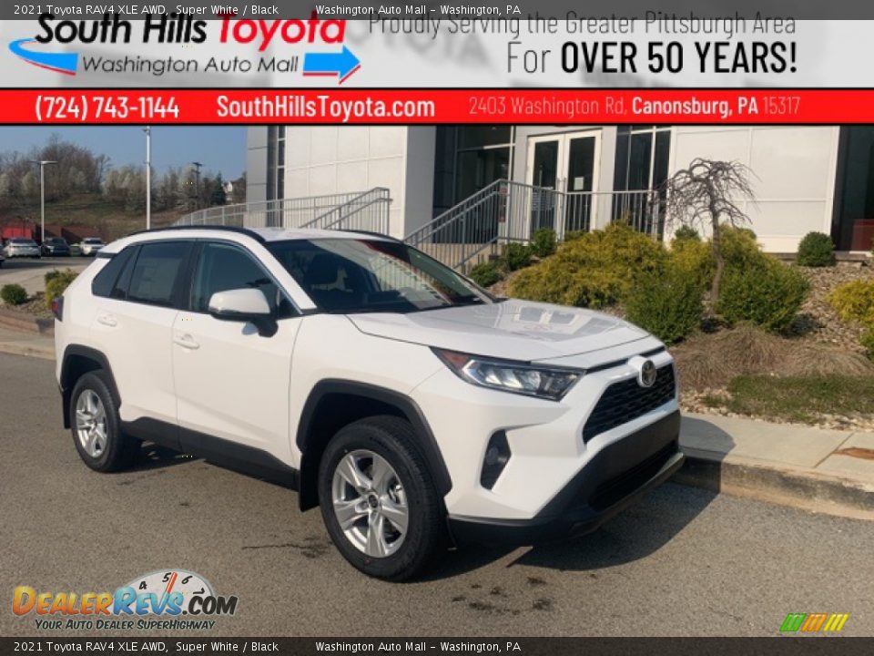 2021 Toyota RAV4 XLE AWD Super White / Black Photo #1