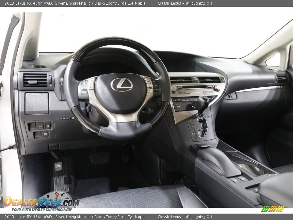 2013 Lexus RX 450h AWD Silver Lining Metallic / Black/Ebony Birds Eye Maple Photo #7