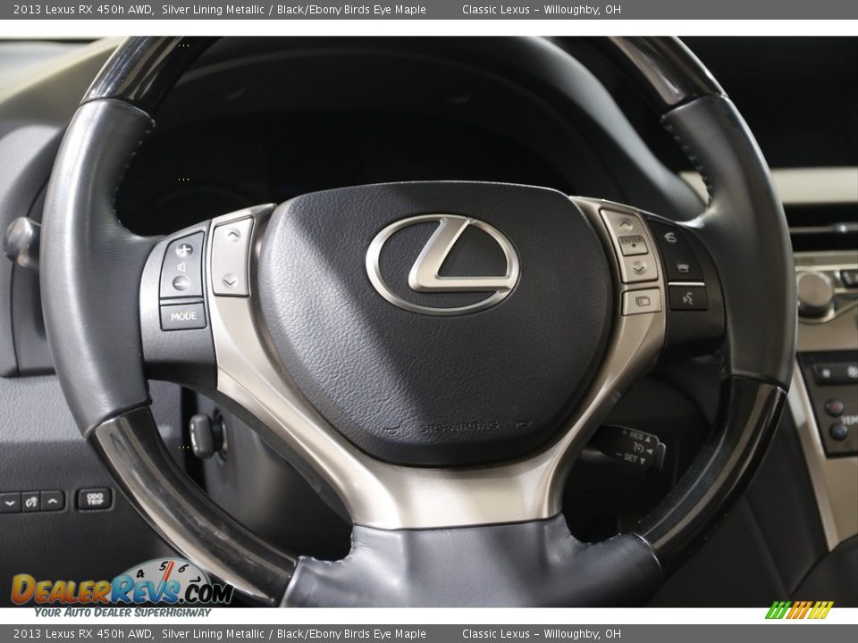 2013 Lexus RX 450h AWD Silver Lining Metallic / Black/Ebony Birds Eye Maple Photo #8