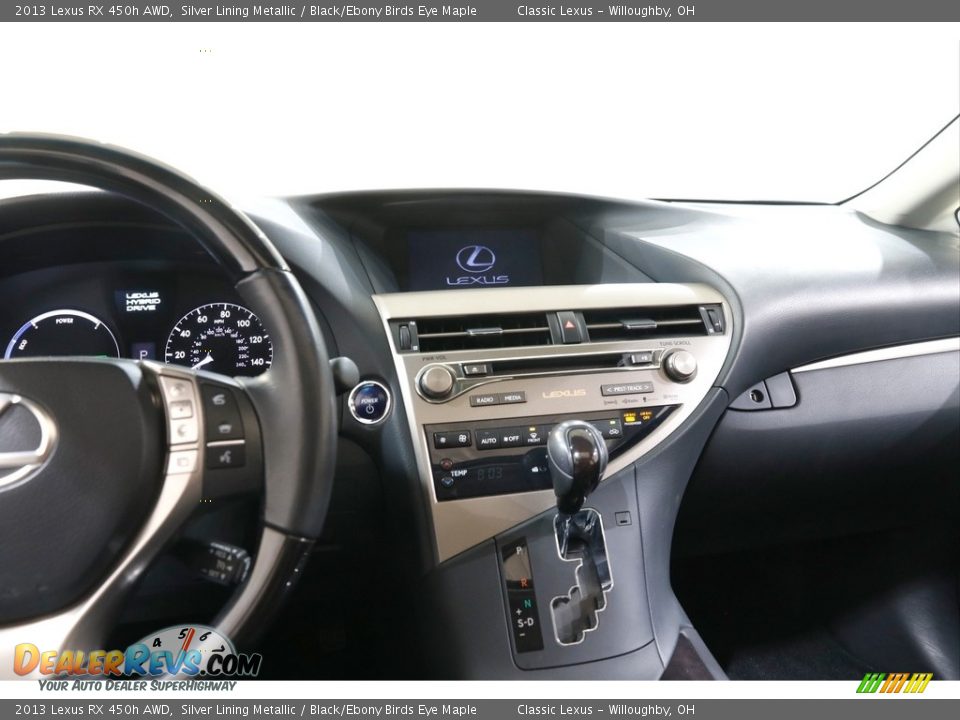 2013 Lexus RX 450h AWD Silver Lining Metallic / Black/Ebony Birds Eye Maple Photo #10