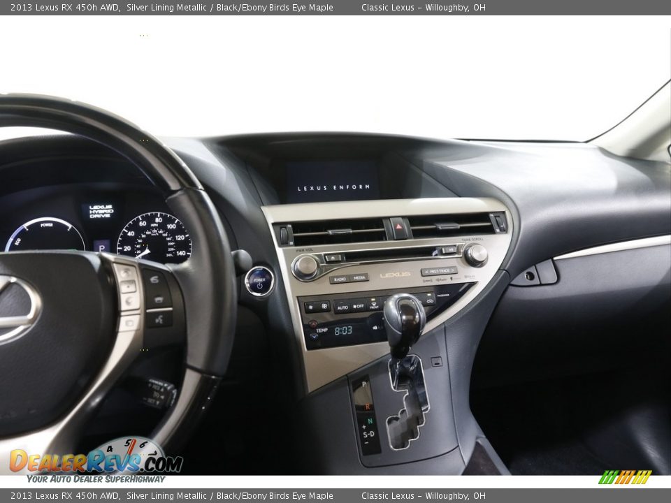 2013 Lexus RX 450h AWD Silver Lining Metallic / Black/Ebony Birds Eye Maple Photo #11