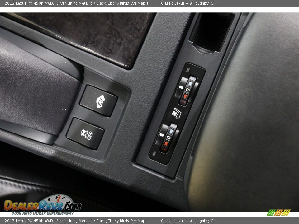2013 Lexus RX 450h AWD Silver Lining Metallic / Black/Ebony Birds Eye Maple Photo #19