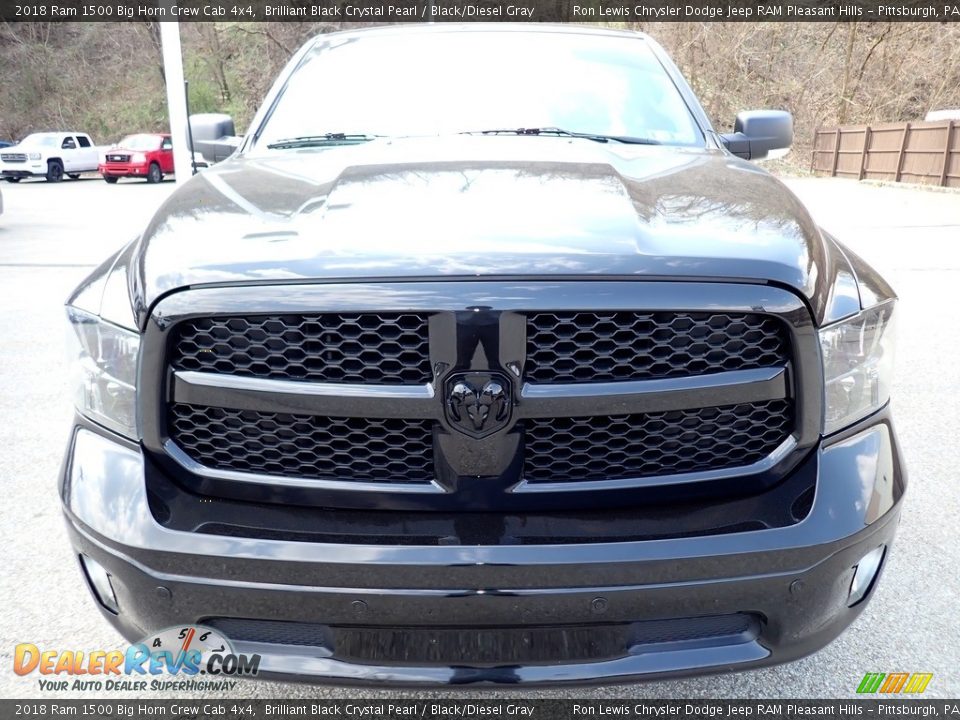 2018 Ram 1500 Big Horn Crew Cab 4x4 Brilliant Black Crystal Pearl / Black/Diesel Gray Photo #8