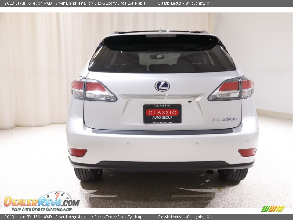 2013 Lexus RX 450h AWD Silver Lining Metallic / Black/Ebony Birds Eye Maple Photo #23