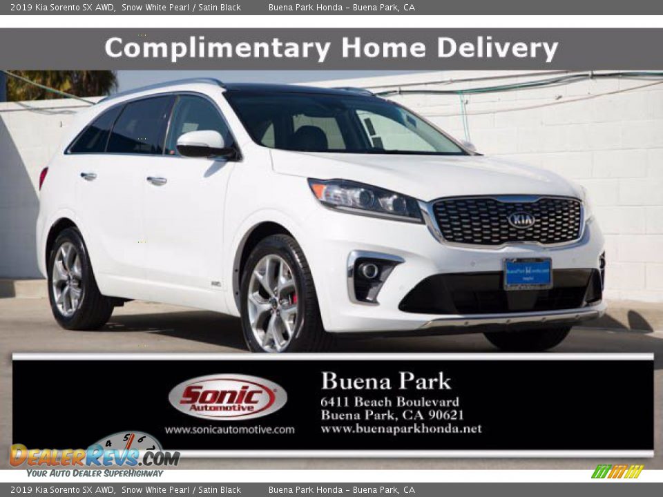 2019 Kia Sorento SX AWD Snow White Pearl / Satin Black Photo #1