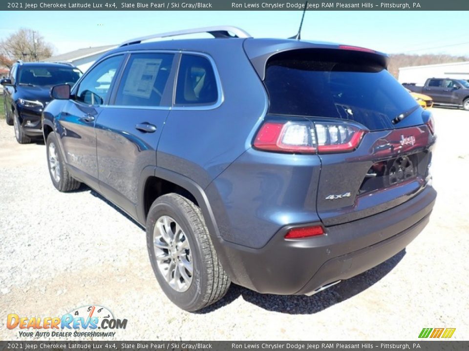 2021 Jeep Cherokee Latitude Lux 4x4 Slate Blue Pearl / Ski Gray/Black Photo #3