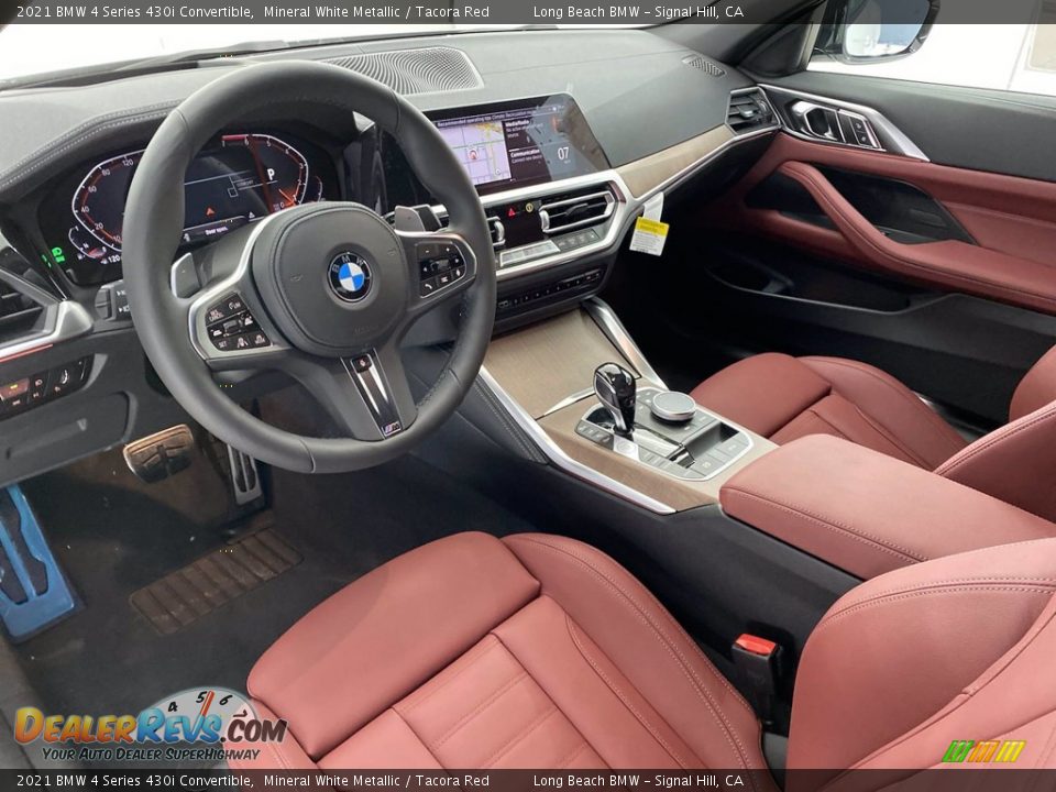 Tacora Red Interior - 2021 BMW 4 Series 430i Convertible Photo #12