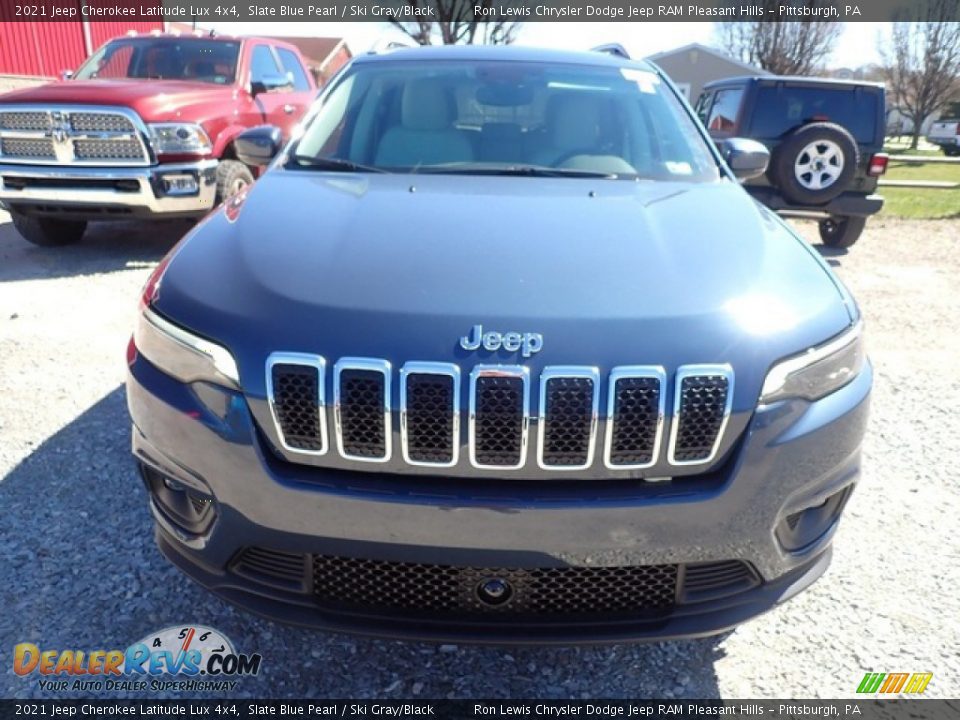 2021 Jeep Cherokee Latitude Lux 4x4 Slate Blue Pearl / Ski Gray/Black Photo #8