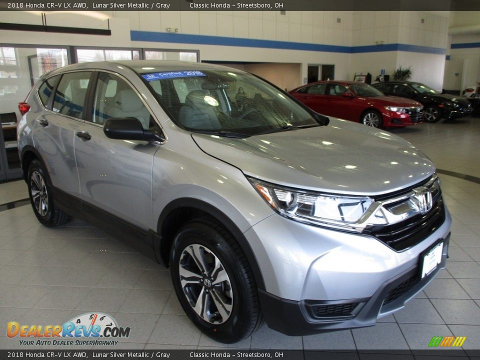 2018 Honda CR-V LX AWD Lunar Silver Metallic / Gray Photo #3