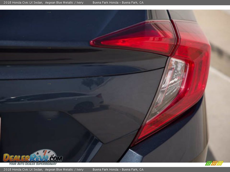 2018 Honda Civic LX Sedan Aegean Blue Metallic / Ivory Photo #13