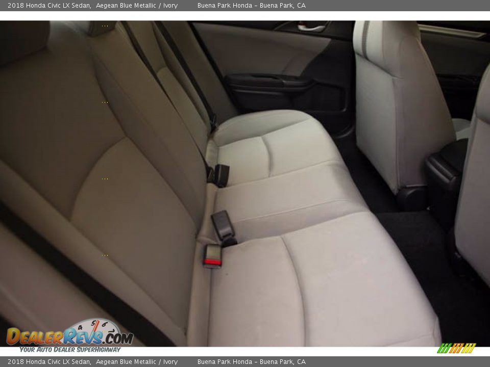 2018 Honda Civic LX Sedan Aegean Blue Metallic / Ivory Photo #22