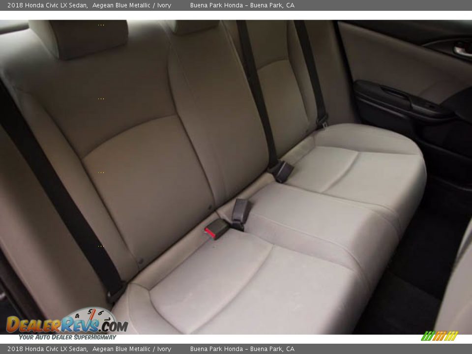 2018 Honda Civic LX Sedan Aegean Blue Metallic / Ivory Photo #23