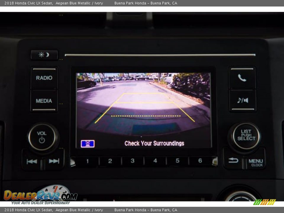 2018 Honda Civic LX Sedan Aegean Blue Metallic / Ivory Photo #27