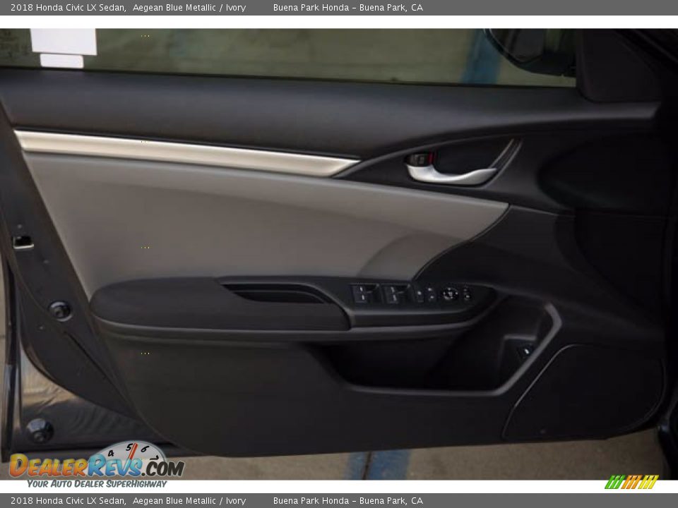 2018 Honda Civic LX Sedan Aegean Blue Metallic / Ivory Photo #29