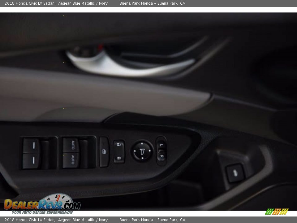 2018 Honda Civic LX Sedan Aegean Blue Metallic / Ivory Photo #30