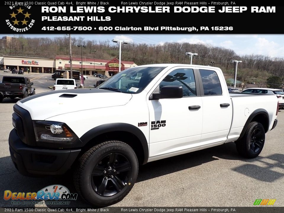 2021 Ram 1500 Classic Quad Cab 4x4 Bright White / Black Photo #1