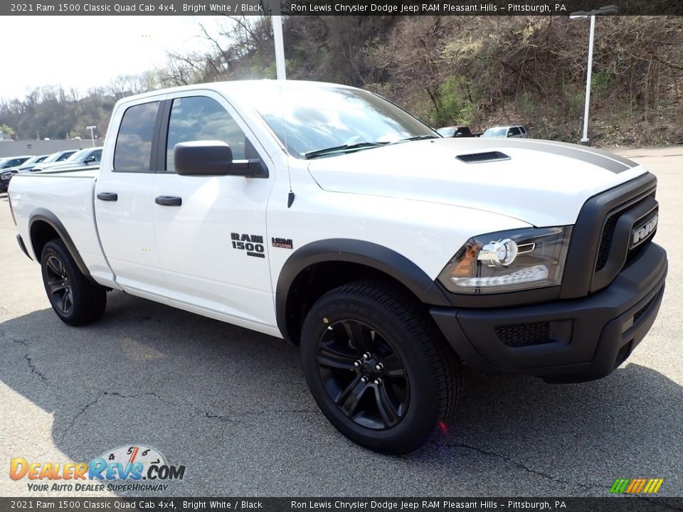 2021 Ram 1500 Classic Quad Cab 4x4 Bright White / Black Photo #7