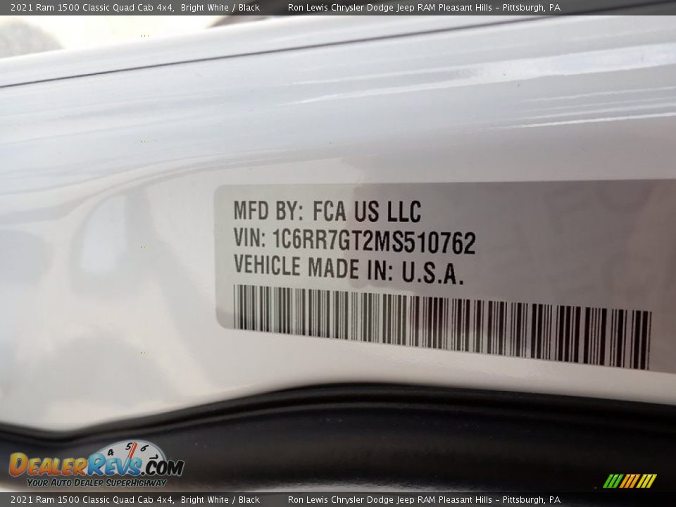 2021 Ram 1500 Classic Quad Cab 4x4 Bright White / Black Photo #15