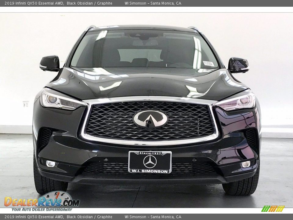 2019 Infiniti QX50 Essential AWD Black Obsidian / Graphite Photo #2