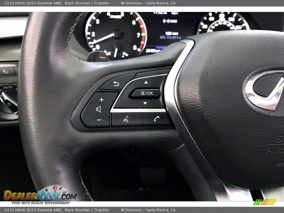 2019 Infiniti QX50 Essential AWD Steering Wheel Photo #21