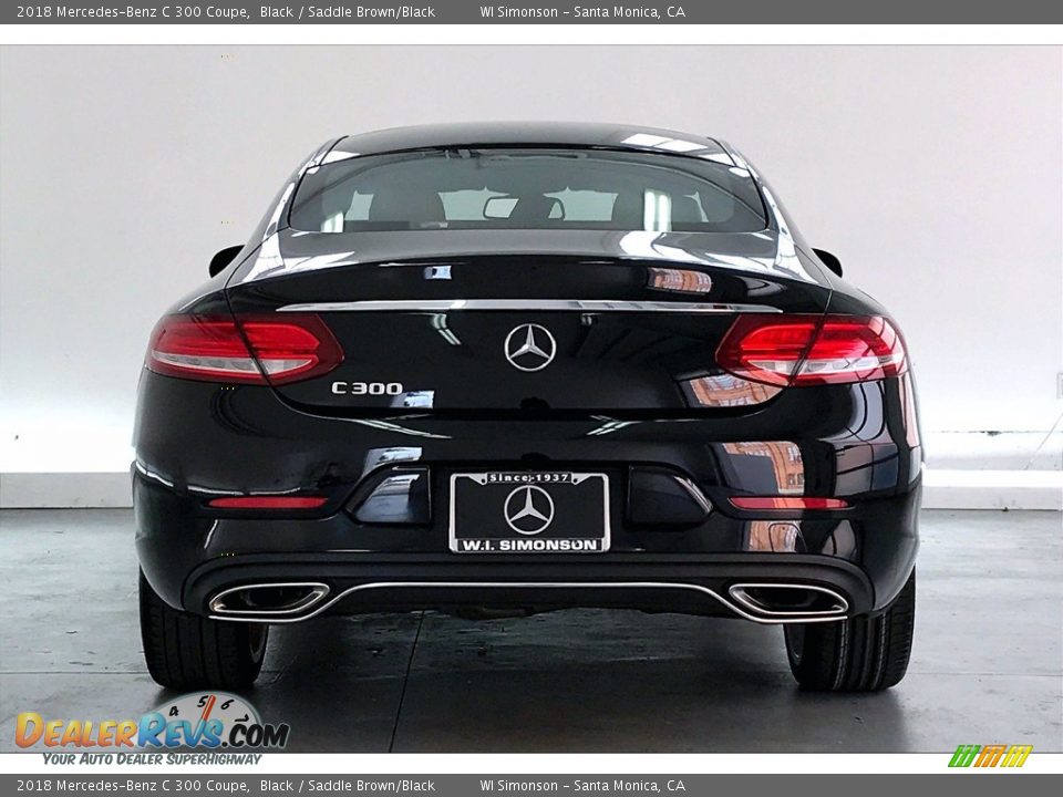 2018 Mercedes-Benz C 300 Coupe Black / Saddle Brown/Black Photo #3