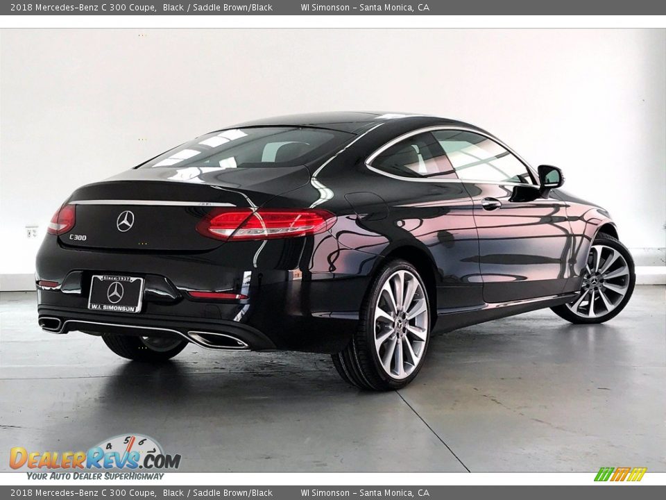 2018 Mercedes-Benz C 300 Coupe Black / Saddle Brown/Black Photo #13