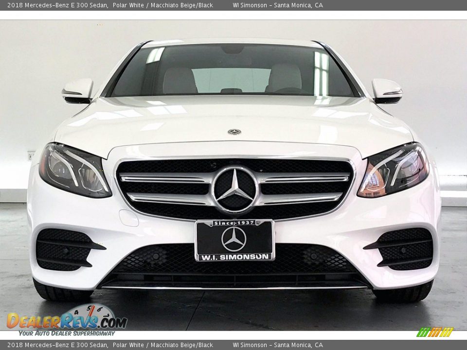 2018 Mercedes-Benz E 300 Sedan Polar White / Macchiato Beige/Black Photo #2